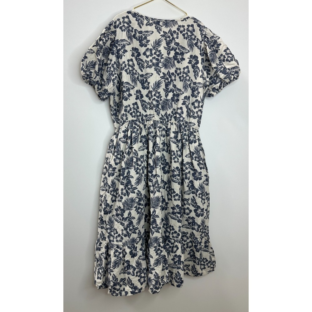 The New Society Girls Floral Hibiscus Dress Size 16y Teen Youth Boho Linen Blend - Picture 9 of 16